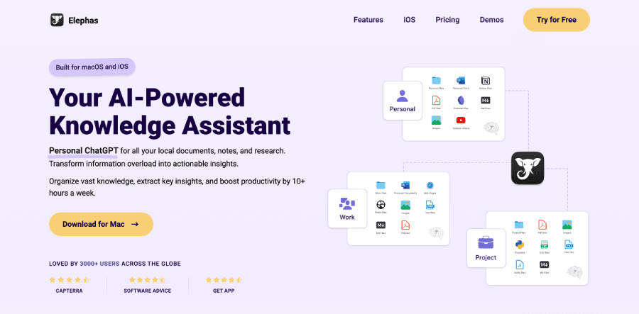 Elephas: the AI Mac app chose Superblog over WordPress
