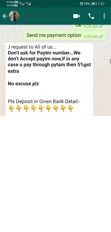 Fraud Story #20 - 5% GST on Paytm transfer.