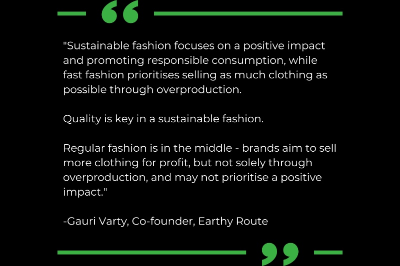 Quote by Gauri Varty, co-founder of Earthy Route