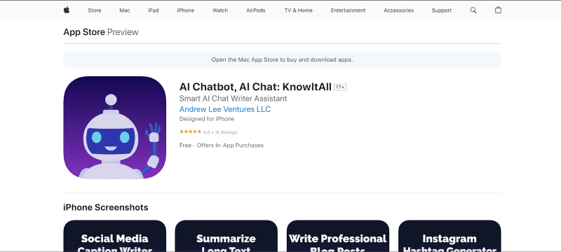 Al Chat – AI Chatbot Assistant na App Store