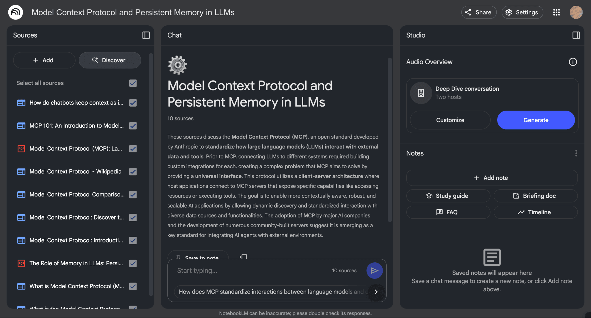 NotebookLM Podcast creation