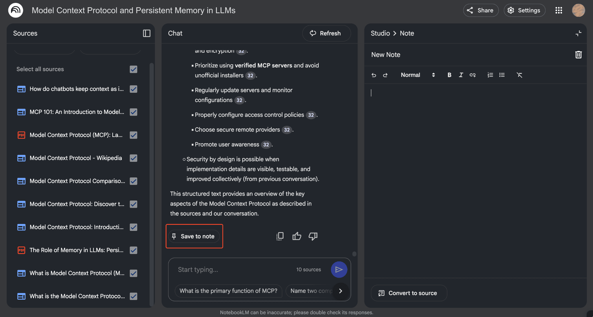 NotebookLM Notetaking features