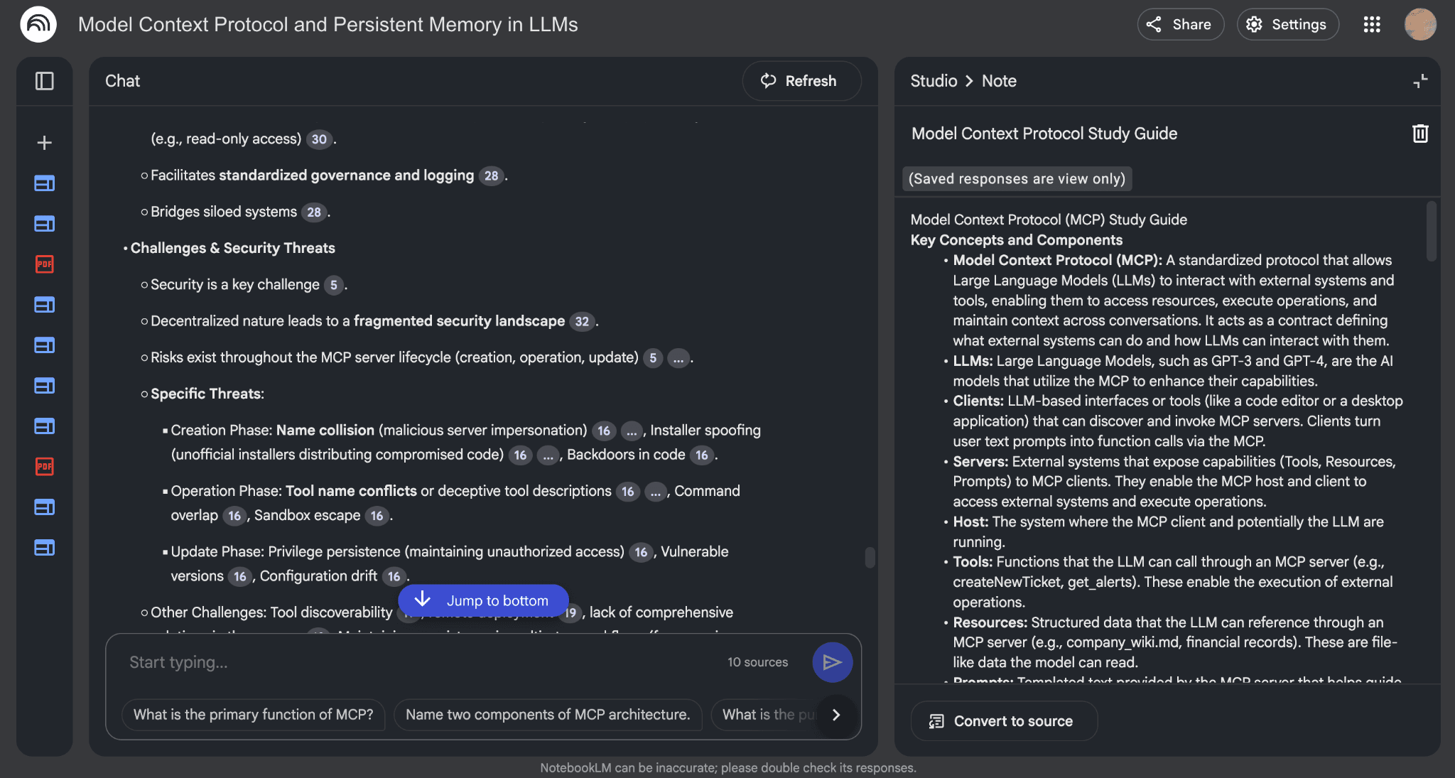 NotebookLM Studio Features