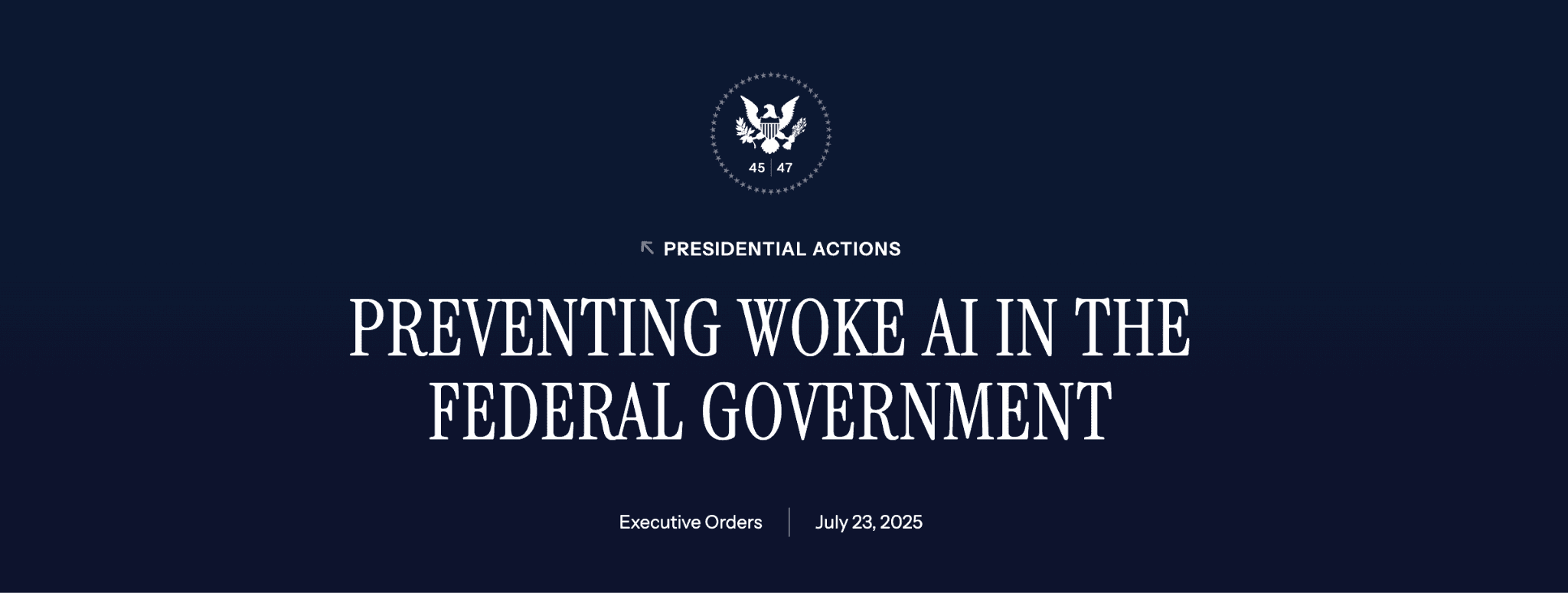 Trumps anti ai woke rule