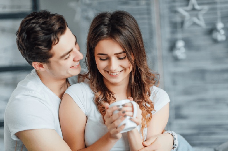 couple in smile