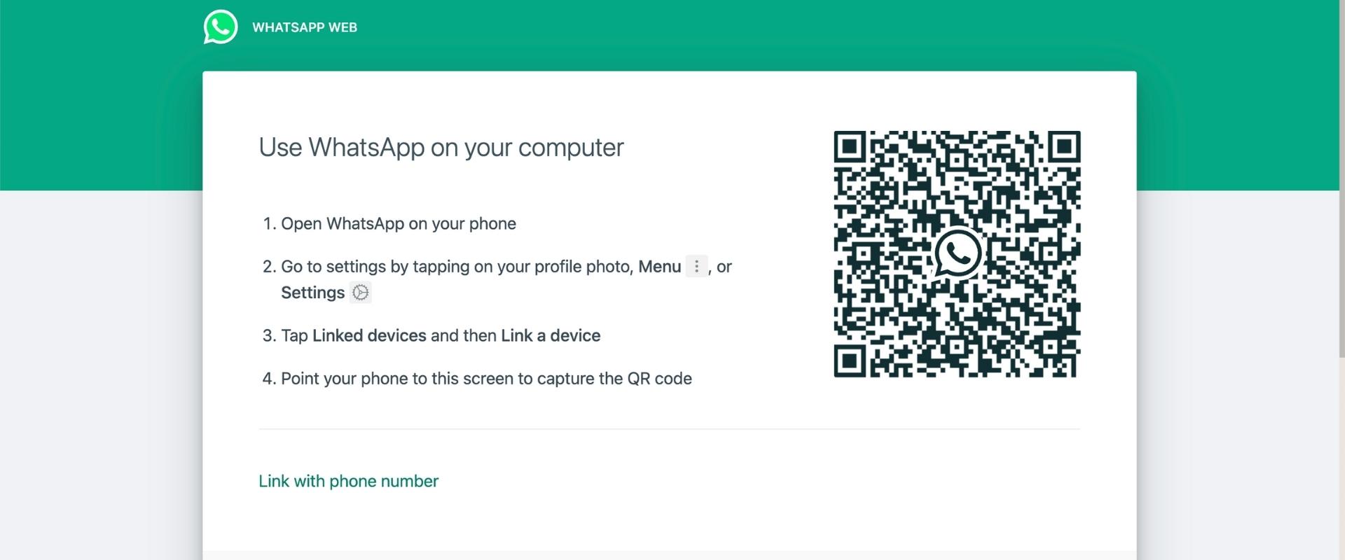 Steps to Login to WhatsApp Web from an Android Device