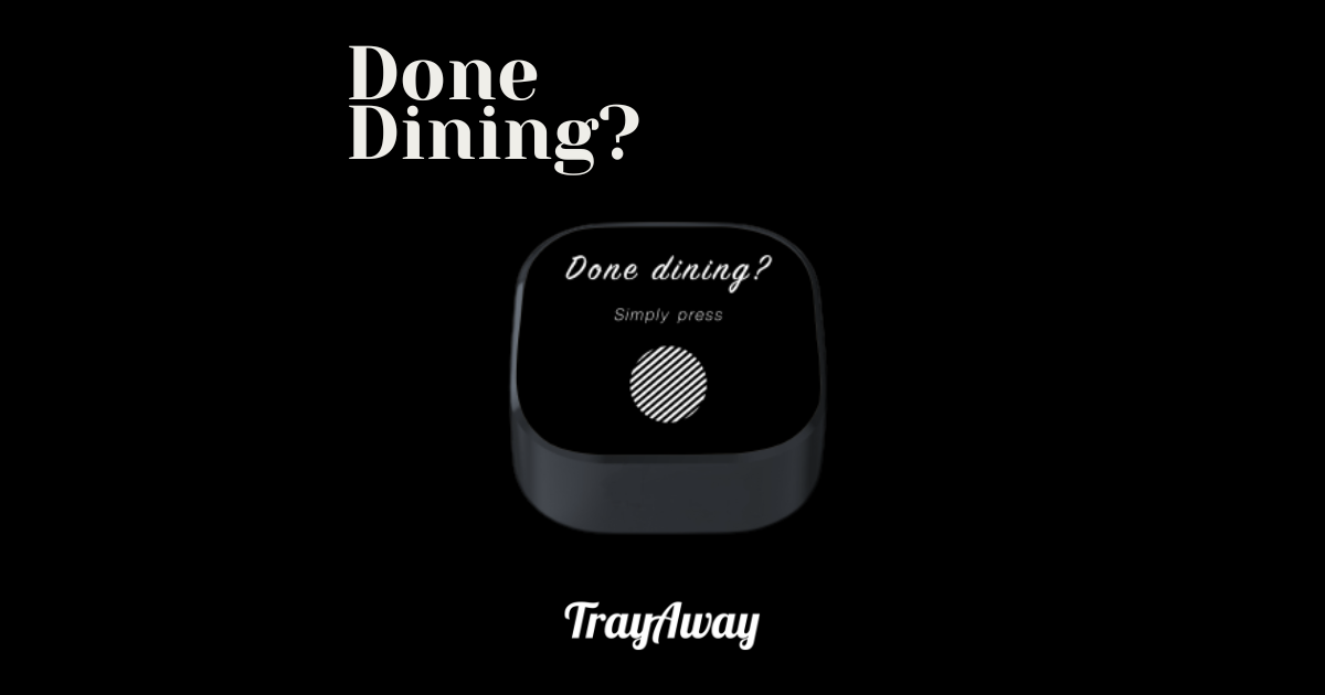 TrayAway Done Dining tracking Device for Hotels