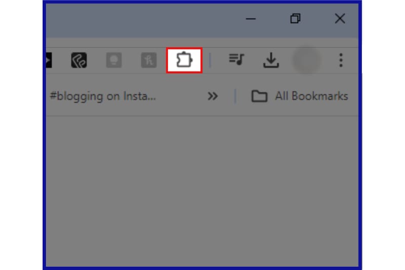 Highlighted puzzle piece icon in Chrome Browser