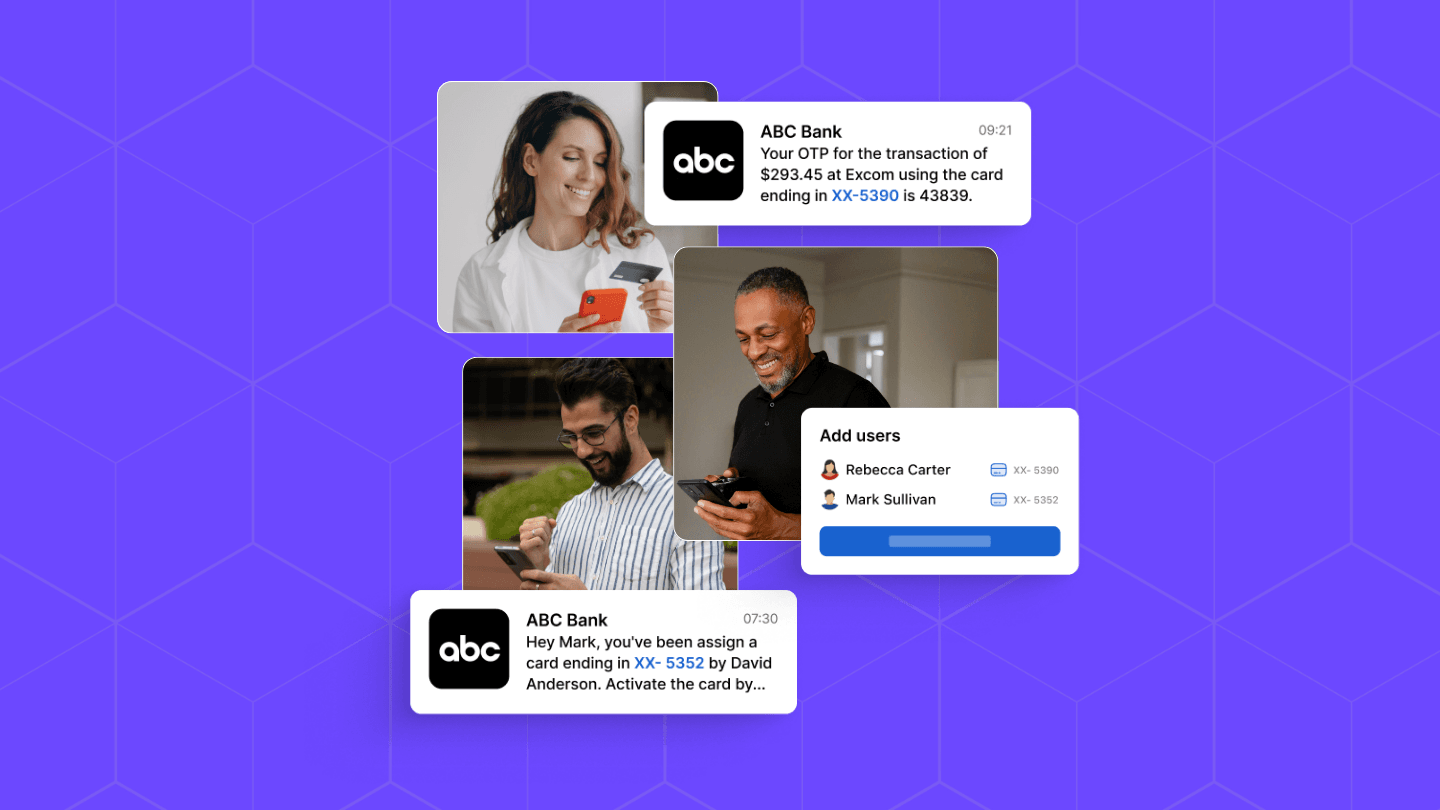 An illustration of a primary card admin assigning cards to users