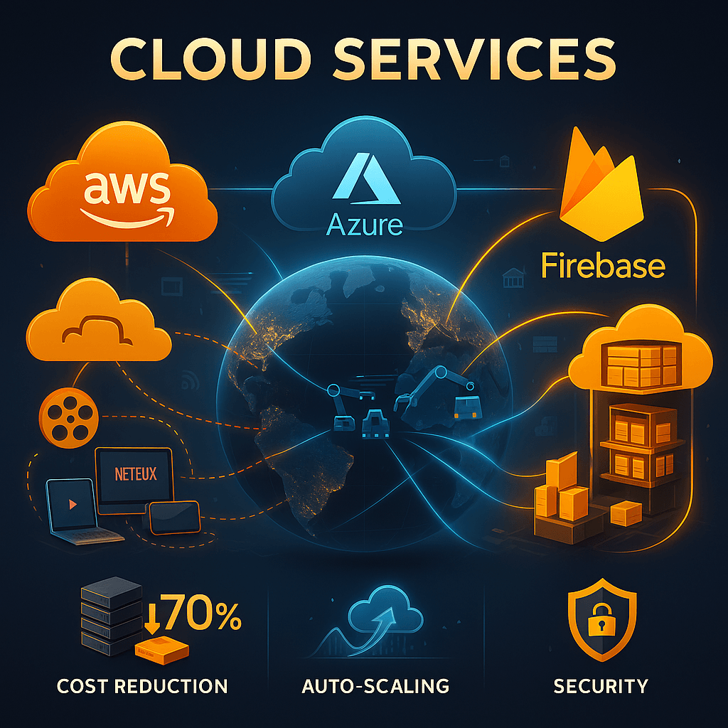 aws,azure, firebase cloud services helps in cost reduction