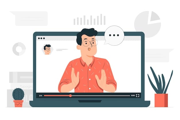 Free Vector webinar concept illustration