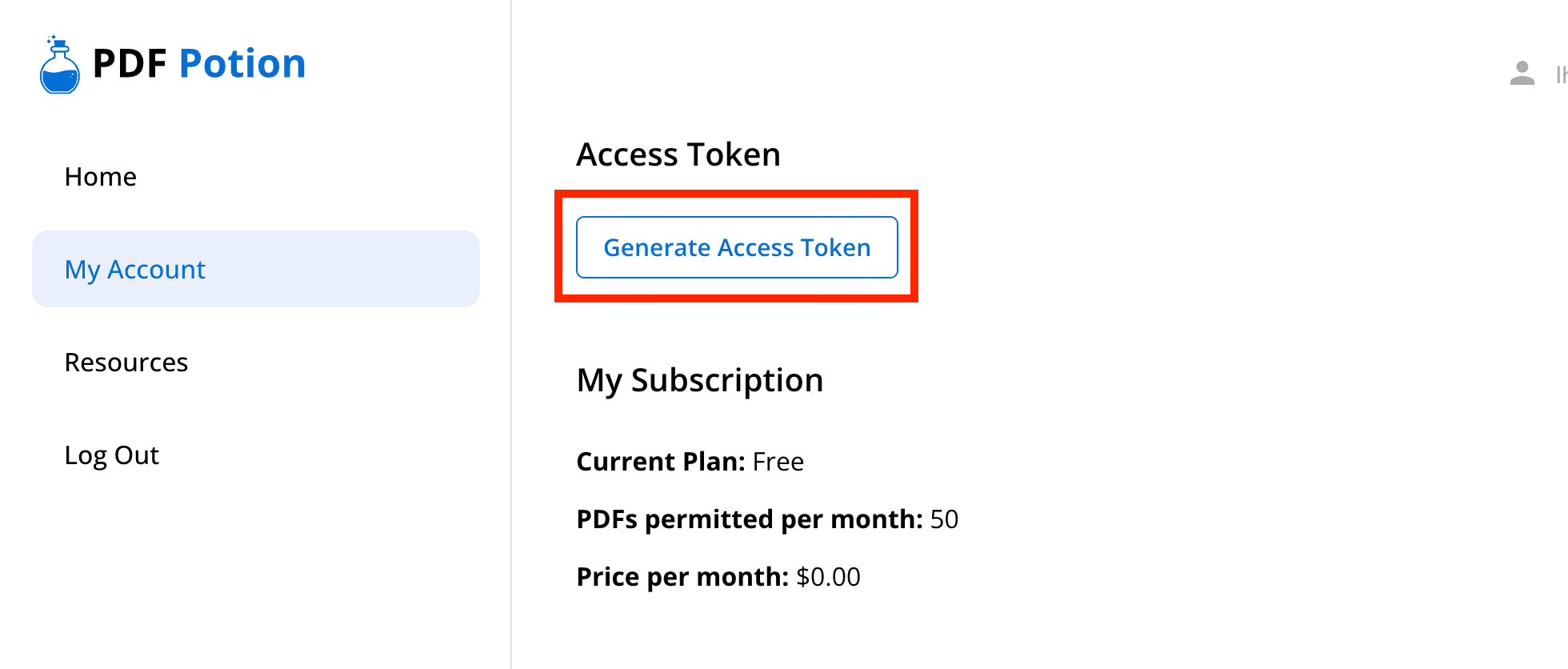 generating access token - PDF Potion - Bubble.io