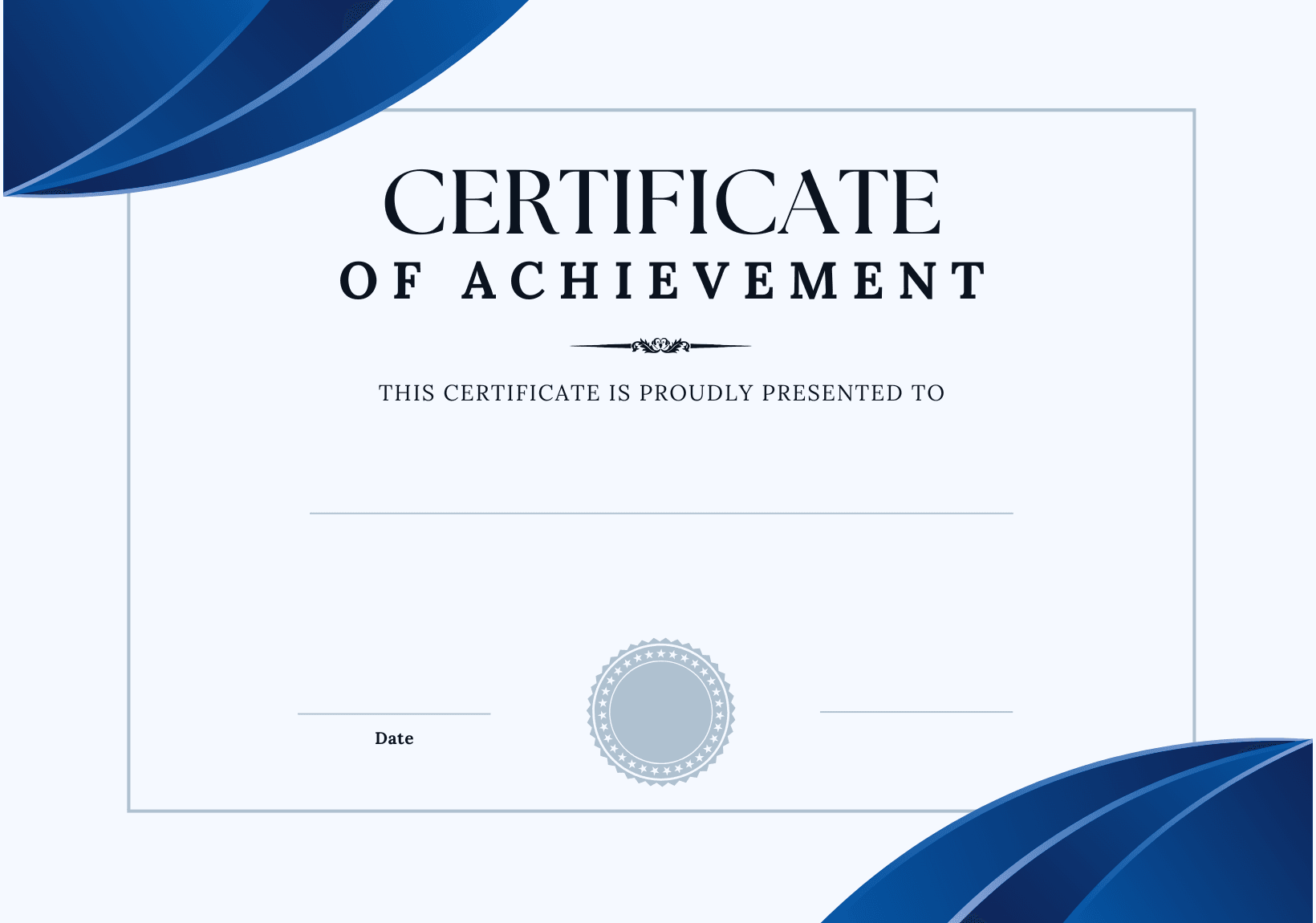 Blank Certificate Image