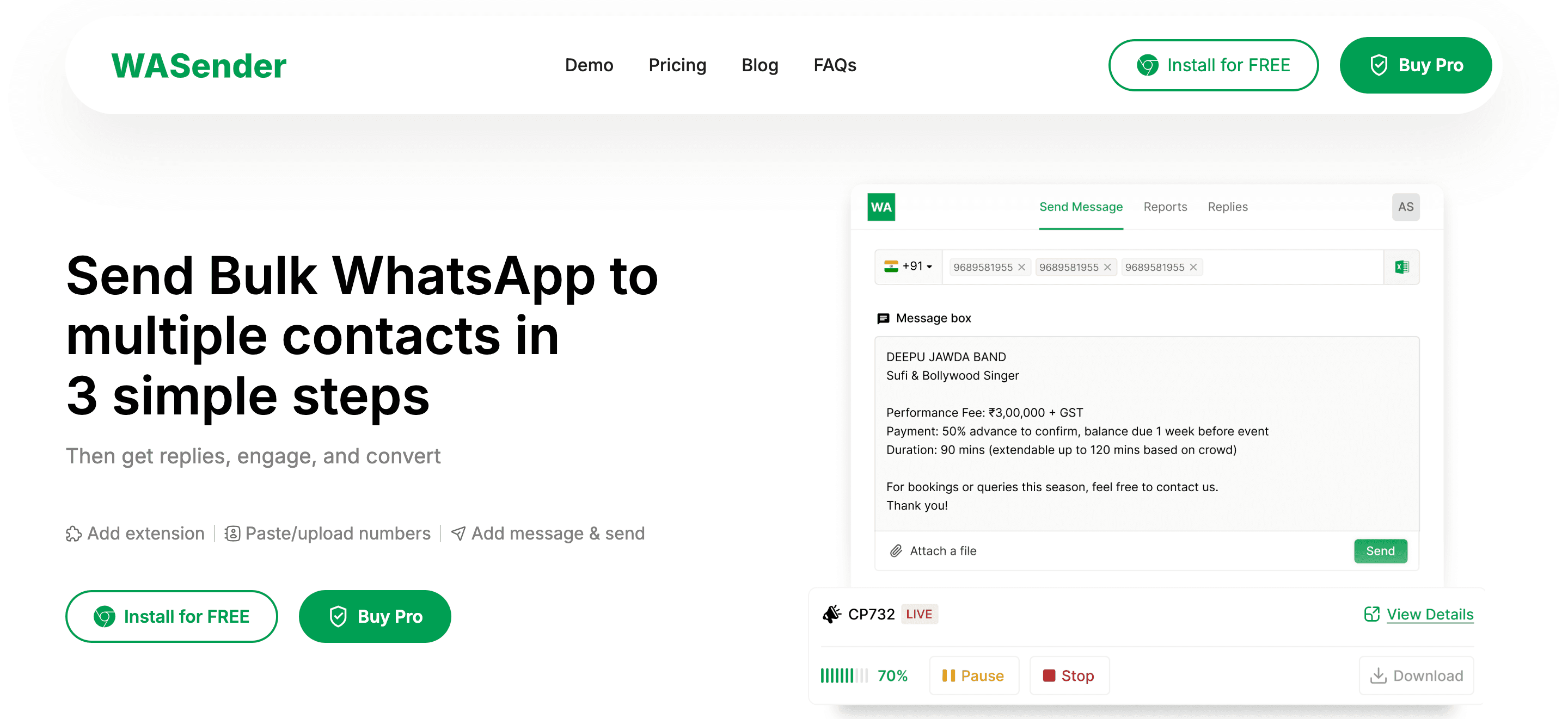Best WhatsApp Blast Software - WA Sender